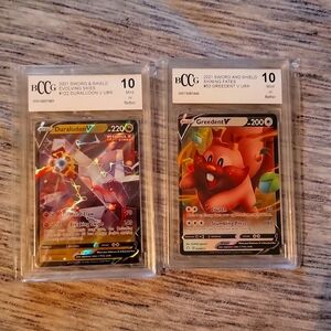 Two graded pokemon cards